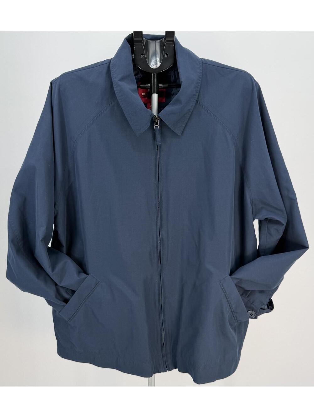 Outerwear Navy Blue Lightweight Jacket Size XL Classic Minimalist Style
